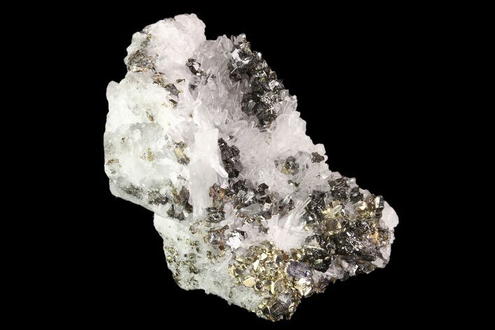 Sphalerite, Pyrite and Quartz Association - Peru #99695